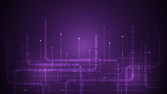 在深紫色背景的电子电路设计图片