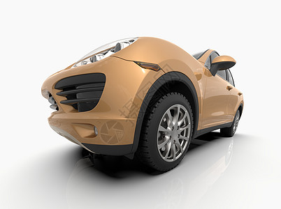 在白色3d上单独列出的无专利和通用卢克豪华SUV说明越野涡轮引擎越野车总动员驱动运动车展地形发动机图片