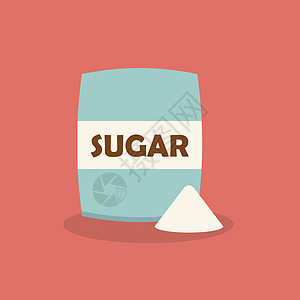 平面样式中的包装图标中的糖卡通片甘蔗麻布插图面粉燕麦农业蛋糕谷物产品图片