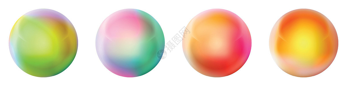 镶有玻璃彩球 在白色背景上突出显示的光滑逼真的 ball3D 抽象矢量插图 带阴影的大金属泡泡行星球体反射气泡反思魔法圆圈艺术水图片