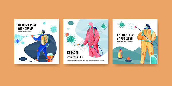 具有保护病毒 细菌和安全性的冠状病毒或 COVID19 广告设计疾病医疗病菌预防海报指示牌安全插图图片