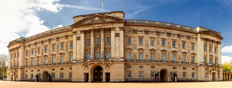 白金汉宫全景 联合王国伦敦首都女王旅行纪念馆英语兴趣建筑建筑学文化游客图片