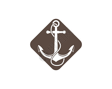 锚图标标志模板 vecto公司水手航行海洋海军巡航古董钓鱼锚绳标识图片