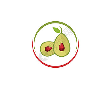 鳄梨图标插图 vecto小吃叶子食物绿色饮食卡通片营养热带蔬菜水果图片