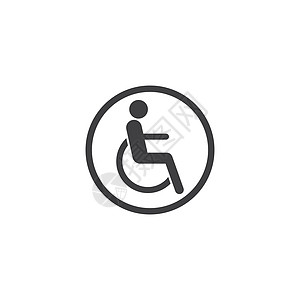 轮椅禁用病人矢量图设计生活医疗药品危险法律障碍按钮安全残障运输图片