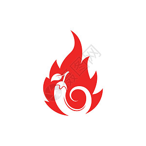 辣椒燃烧的火概念标志图标矢量插图设计标签厨房胡椒植物香料烹饪食物农场商业菜单图片