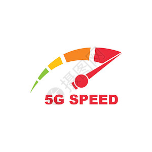 5g 信号速度矢量图标设计商业细胞上网数据电讯互联网手机插图机动性车速图片
