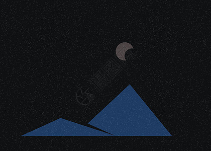几何山脉剪影生成艺术海报它制作图案创造力插图岩石山景程序冒险计算技术标签背景图片
