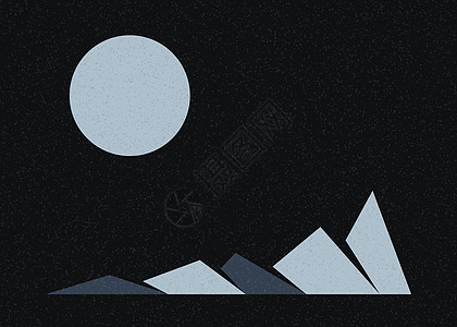 几何山脉剪影生成艺术海报它制作图案程序技术岩石标签创造力冒险插图山景计算背景图片