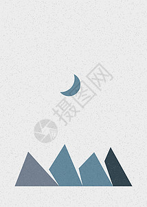 几何山脉剪影生成艺术海报它制作图案技术程序计算创造力标签插图岩石冒险山景背景图片