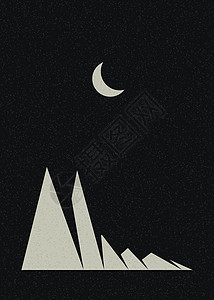 几何山脉剪影生成艺术海报它制作图案程序岩石计算冒险标签创造力技术山景插图背景图片