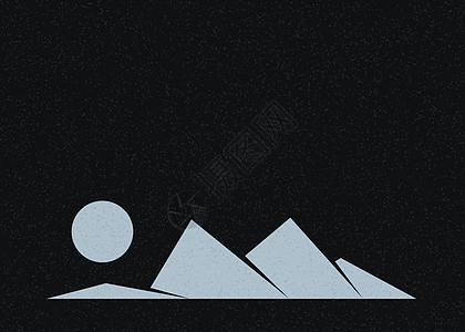 几何山脉剪影生成艺术海报它制作图案标签冒险创造力山景岩石插图计算技术程序背景图片