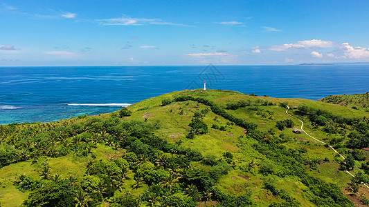 热带岛屿上的灯塔 最顶尖的景色 菲律宾巴索特岛 卡拉莫恩 南迦马米纳图片