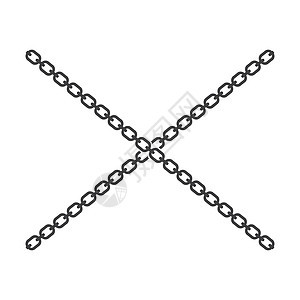 链钢矢量图标插图设计链接黑色金属白色安全力量背景图片