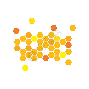 它制作图案蜂蜜梳子矢量图标蜜蜂六边形蜂窝金子养蜂业蜂蜡产品数字按钮创造力图片