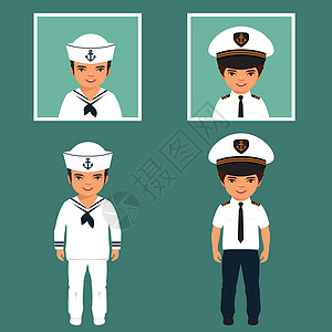 船长和水手的孩子角色高清图片