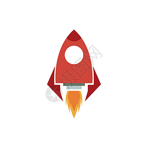 火箭标志图标设置免费 Vecto速度引擎营销宇宙火焰航班成功项目商业旅行背景图片