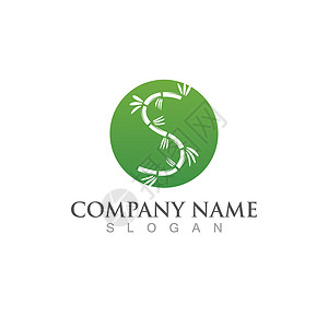 竹 Logo 模板矢量 ico标识热带圆圈商业艺术按摩温泉叶子植物插图图片