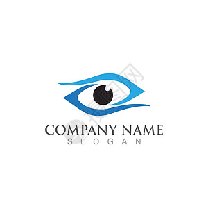 眼睛护理标志和符号矢量图像光学诊所镜片蓝色科学标识插图网络商业手表图片