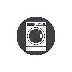 机洗衣服图标矢量图像洗衣机住宅插图家务洗衣房洗衣店垫圈技术电气房间图片