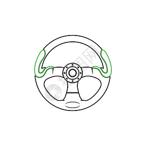 方向盘矢量图像标志 ico司机控制碰撞机器学校驾驶插图标识汽车喇叭图片