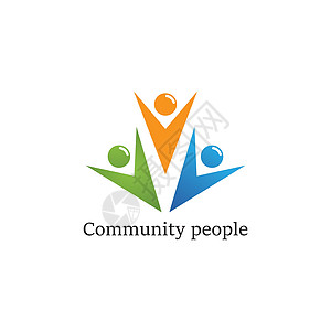 社区网络和社会标志设计 vecto家庭联盟合伙创造力圆圈会议标识插图创新公司图片