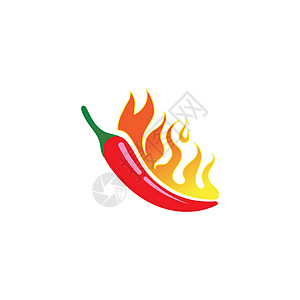辣椒图标 辣椒矢量图标的平面插图 辣椒植物厨房蔬菜艺术餐厅菜单食物标识烹饪营养图片