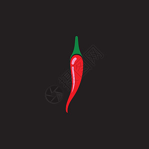 红热天然辣椒图标矢量它制作图案美食阴影红色国家食谱胡椒工作室烹饪世界插图图片