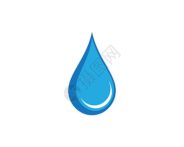 水滴矢量图标它制作图案技术网络公司生态环境商业标识蓝色海浪液体图片
