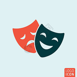 剧院面具 ico标识网站情感艺术网络戏剧舞会展示喜剧乐趣图片