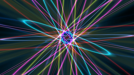 具有光 rin 的发光原子结构宏观条纹化学力量量子科学辉光纳米纤维运动图片