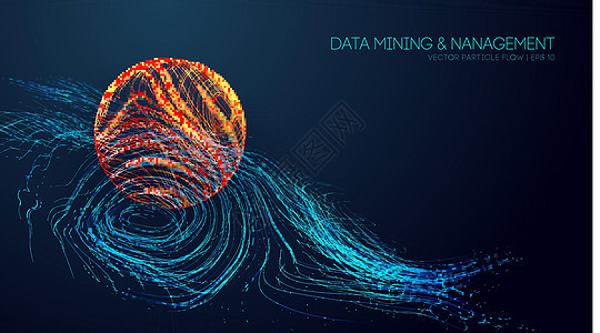 大数据分析抽象矢量背景 抽象风格的 3d 矢量球体数据流 抽象技术背景波流 数据科学概念 技术分析 全球业务全球网络连接概念智力图片