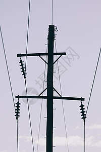 木制电话亭和电缆摄影照片紧张传输电力紧缩公用事业柱子电线线条天空电话图片