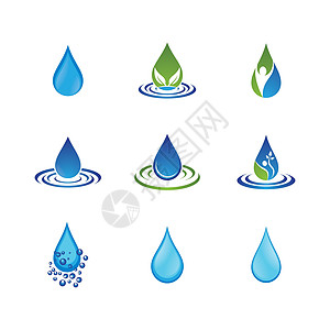 水滴矢量 ico生态圆圈活力蓝色网络设计师标识公司社区技术图片
