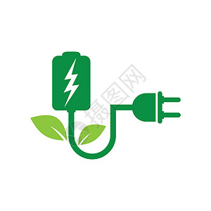 生态能源 ico植物绿色环境电气活力创造力技术插图力量插头图片