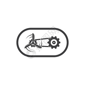 螺旋桨齿轮皮带发动机图标矢量图设计旅行标识空气扇子齿轮运输海洋螺旋桨标签帆船图片