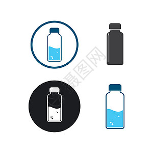 水瓶图标矢量图设计瓶子健康液体矿物食物插图饮水玻璃庆典茶点图片