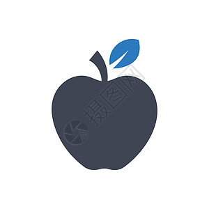 苹果水果 ico小吃健康饮食插图背景图片