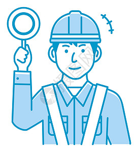 蓝领工人展示它制作图案的标语牌矢量行动海军公用事业工业男人建筑工人插图头盔蓝色男工图片