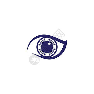 眼睛图标矢量它制作图案眼科光学手表网络间谍眼球蓝色插图科学曲线背景图片