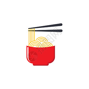 热面条标志矢量 ico食物菜单海报餐厅标识插图烹饪午餐拉面图片