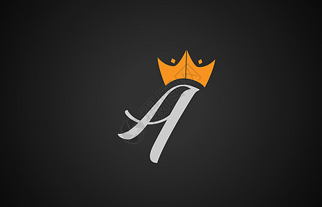 用于品牌和业务的创意手写字母标志 带有国王皇冠的刻字和企业形象设计 专业模板图标图片
