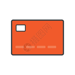 信用卡图标 付款说明 平面矢量图标 可以使用图标设计元素图片