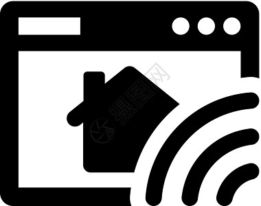 智能家居 web 控制 ico网络互联网插图房子背景图片