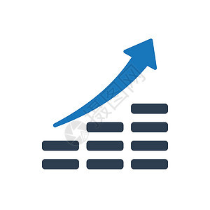 金融增长图标现金增值利润销售额财务进步硬币货币投资生长背景图片