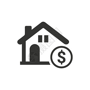 房屋贷款图标抵押投资财产价格房地产销售背景图片