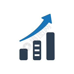 增长图表 Ico利润金融进步商业背景图片