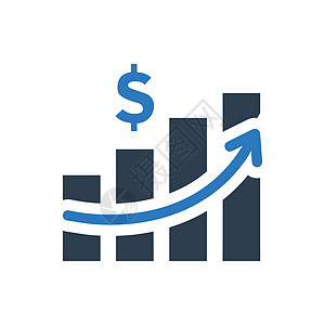金融增长图标报告生长投资背景图片