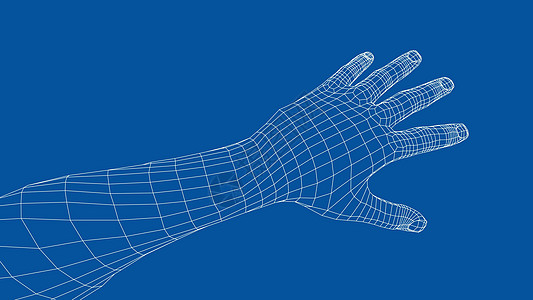 打开男性手的手掌手势 韦克托身体男人成人手臂蓝图帮助手指拇指棕榈草图图片