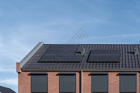 太阳能房子晴天温暖的高清图片